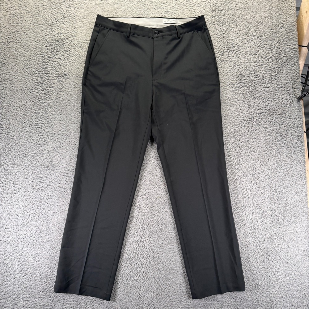 Greg Norman Pant Mens 34x30 Black Polyester Golf Straight Performance Stretch